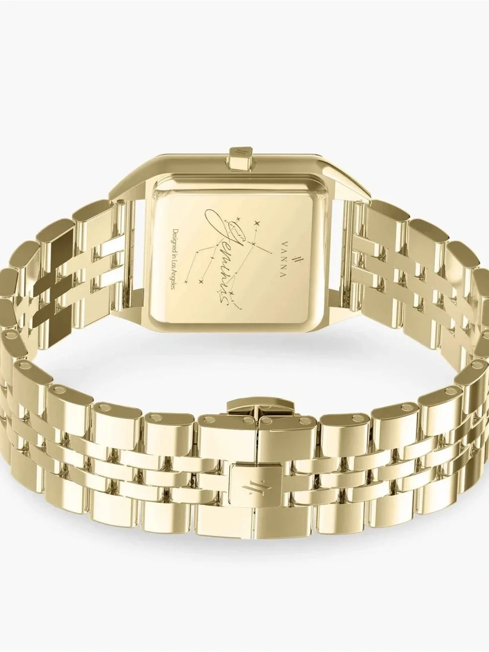 VANNA Geminus Malachite and Pearl Ladies Gold Watch